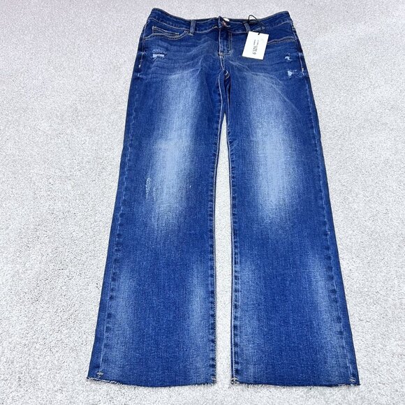 Special A Jeans Women’s Blue Straight Leg Distressed Pockets Size 9 NWT - Picture 5 of 12